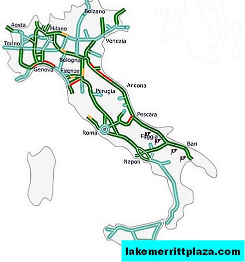 Autobahns na Itália e um mapa das auto-estradas italianas