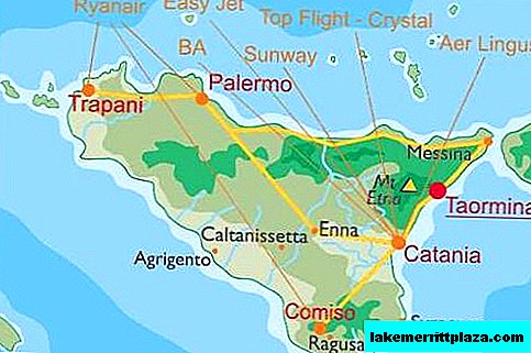 The main airports of Sicily