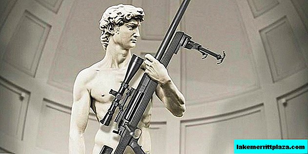 O David de Michelangelo na propaganda de armas: os italianos estão furiosos
